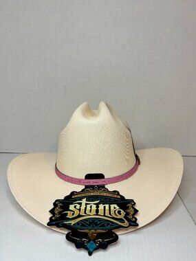 Stone Sombrero 1000X Stone "Reina Del Sur" Telar Chaparral F. 3.5 – White & Pink